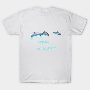 Cute Swimming Ocean Blue Jumping Dolphin T-Shirt